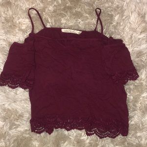 Spaghetti strap/off the shoulder top